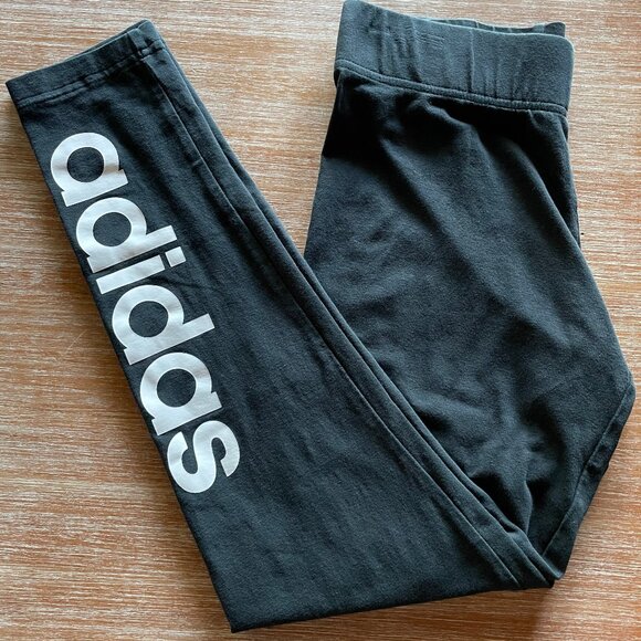 Adidas Black Linear Leggings‎ Size Small - Picture 2 of 7